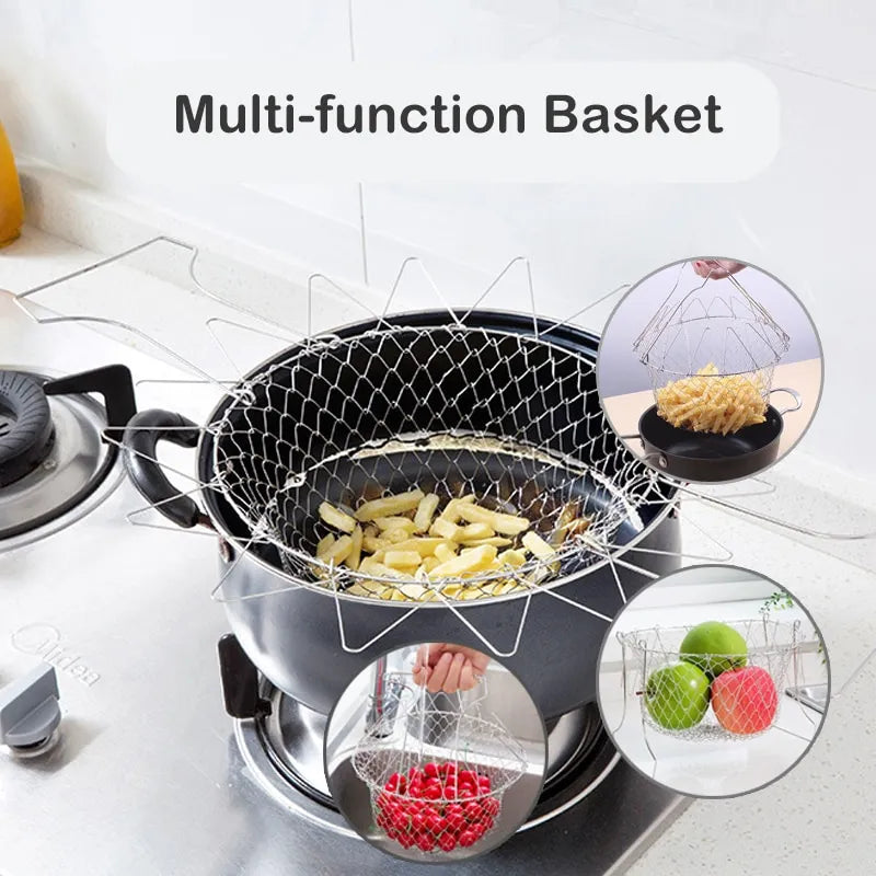 Crispy Fry Folding Drain Basket