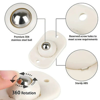 4pc-Self-Adhesive Casters for Furniture & Appliance