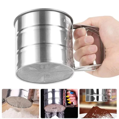 Stainless Flour Sifter ( Silver )