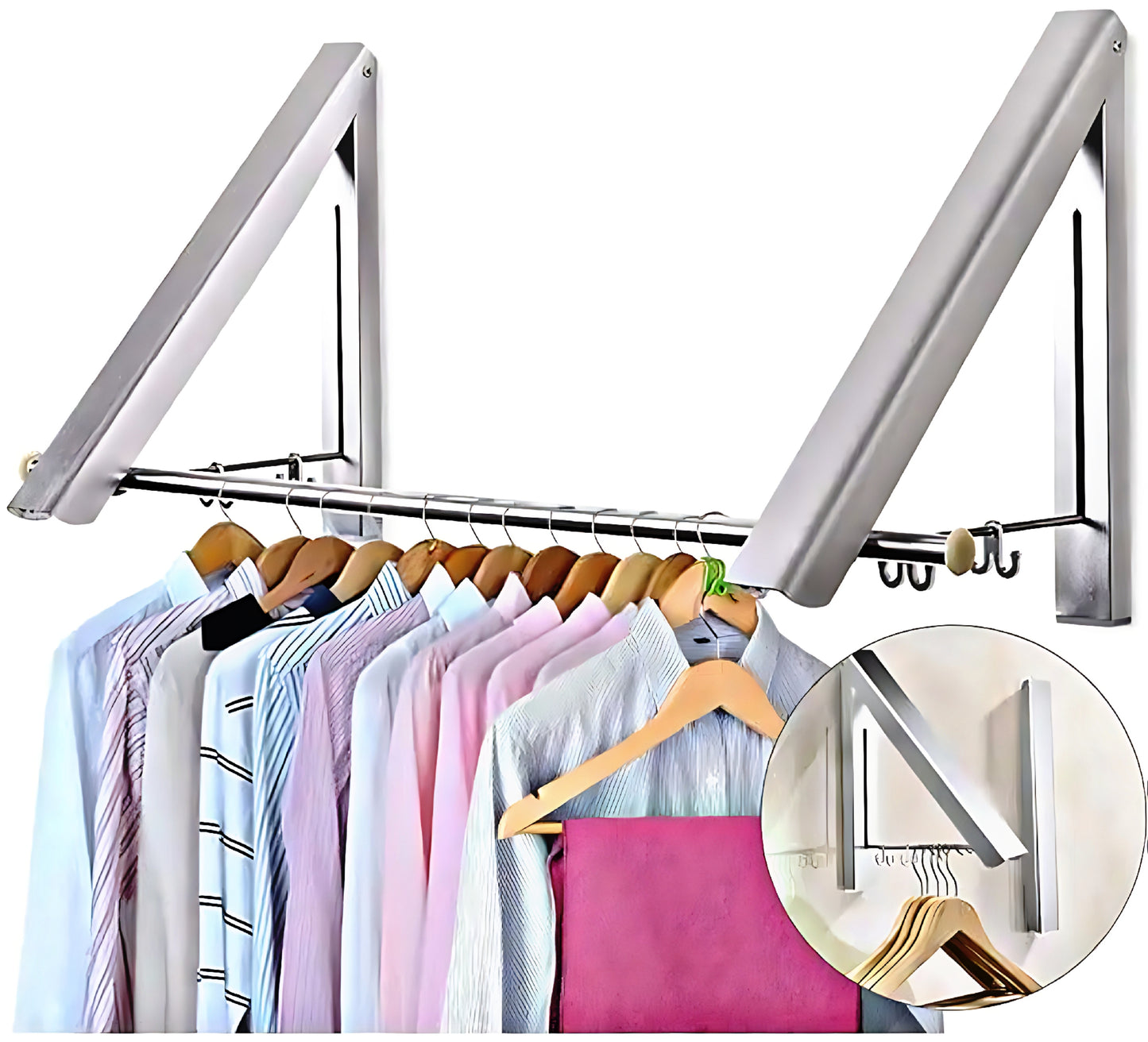 Wall Mounted Folding Clothes Hanger