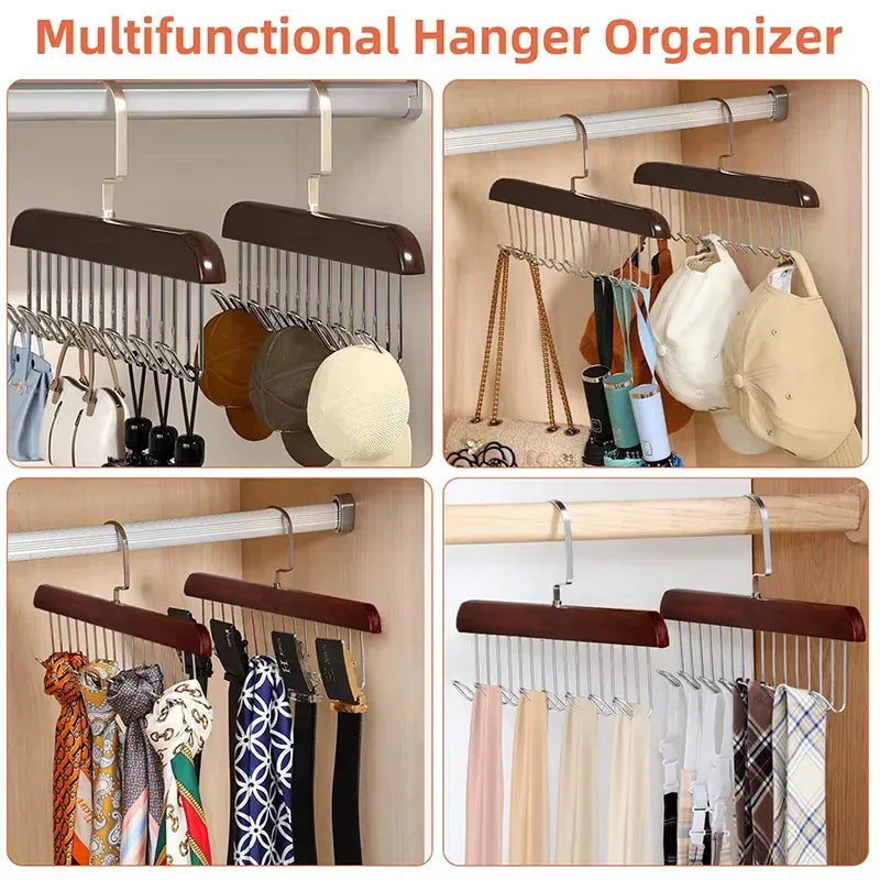 2Pc Wooden Hook Holder – Closet & Bedroom