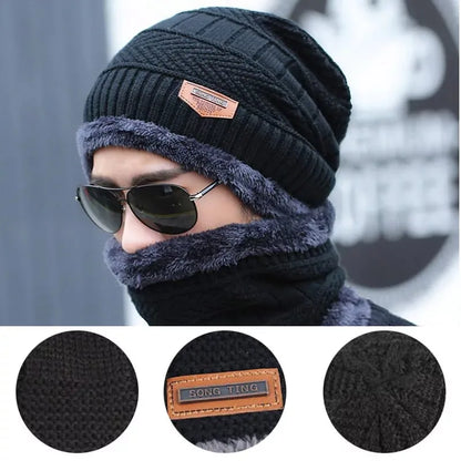 Woolen Cap with Neck Muffler Unisex