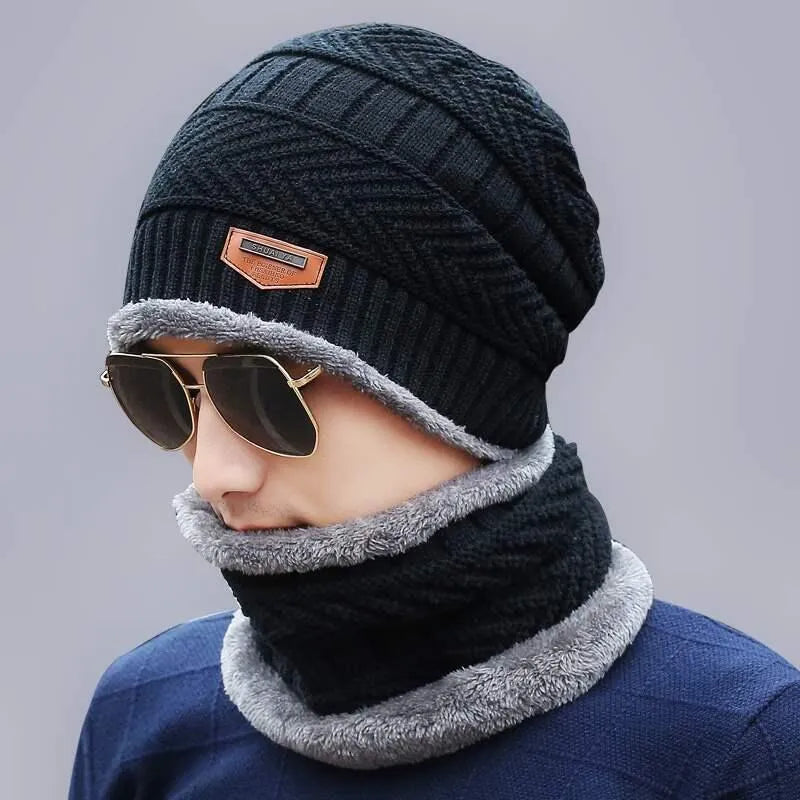 Woolen Cap with Neck Muffler Unisex