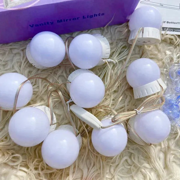 Vanity Mirror with LED Lights (10 Pcs)