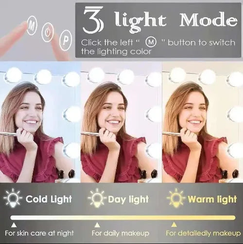 Vanity Mirror with LED Lights (10 Pcs)